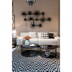 Mesa centro Wire Double Negro (2/Set)