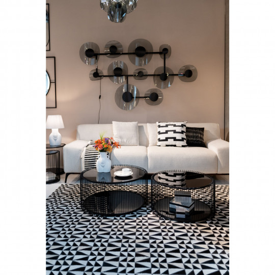 Mesa centro Wire Double Negro (2/Set)