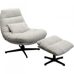 Fauteuil pivotant + repose-pieds Columbia