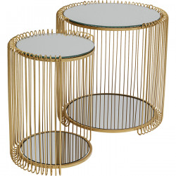 Table d appoint Wire Double laiton (2/Set)