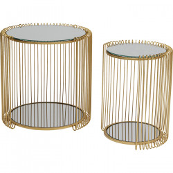 Mesa de Apoio Wire Double laiton (2/Set)
