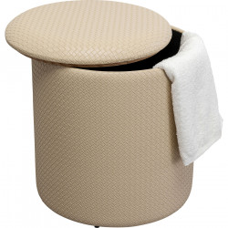Tabouret Venezia Storage beige Ø40cm