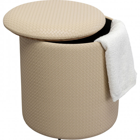 Tabouret Venezia Storage beige Ø40cm
