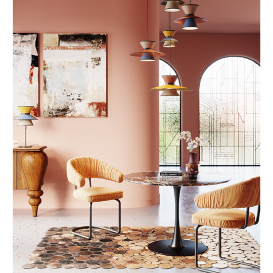 Silla giratoria Arabella Naranja