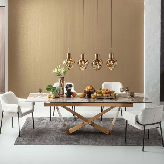 Mesa extensível Connesso 260x100cm branca