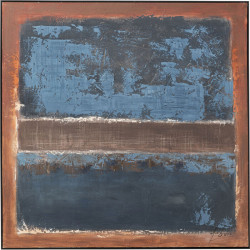 Pintura Silêncio 120x120cm Castanho