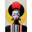Glass Picture Muse Retro Lady Red 80x120cm