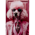 Glass Picture Pink Poodle 80x120cm