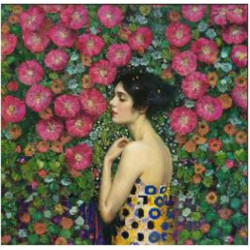 Glass Picture Art Nouveau Fleur 120x120cm