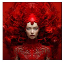 Glass Picture Muse Red 120x120cm