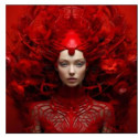 Glass Picture Muse Red 120x120cm