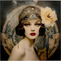 Glass Picture Muse Art Nouveau 100x100cm