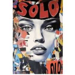 Framed Picture Muse Collage 80x120cm