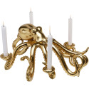 Castiçal Octopus Dourado 49cm