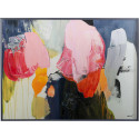 Framed Picture Abstract High Gloss Pink 160x120cm