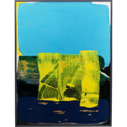 Framed Picture Abstract High Gloss Blue 120x160cm