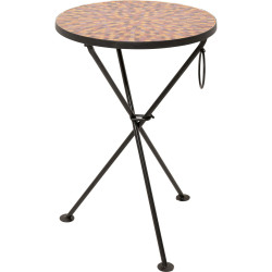 Side Table Clack Mosaic Red Ø35cm