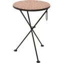 Side Table Clack Mosaic Red Ø35cm