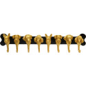Coat Rack Dog Family Gold 69cm