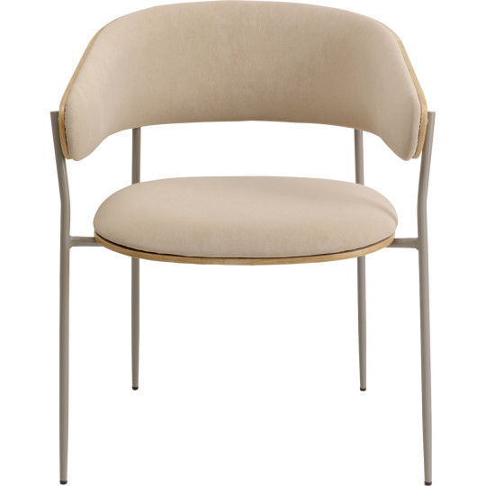Chair with Armrest Cindy Greige