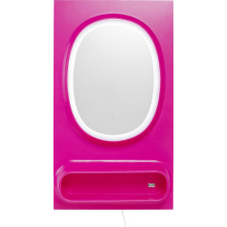 Wall Mirror Aero LED Pink 80x141cm