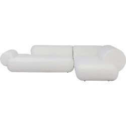Corner Sofa Soft Edge Right White