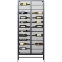 Wine Shelf Porto Black 75x180cm