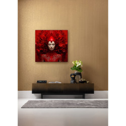 Glass Picture Muse Red 120x120cm