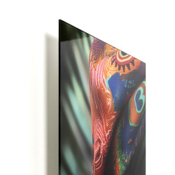 Glass Picture Muse Peacock 100x100cm