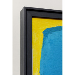 Framed Picture Abstract High Gloss Blue 120x160cm