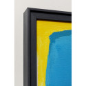 Framed Picture Abstract High Gloss Blue 120x160cm