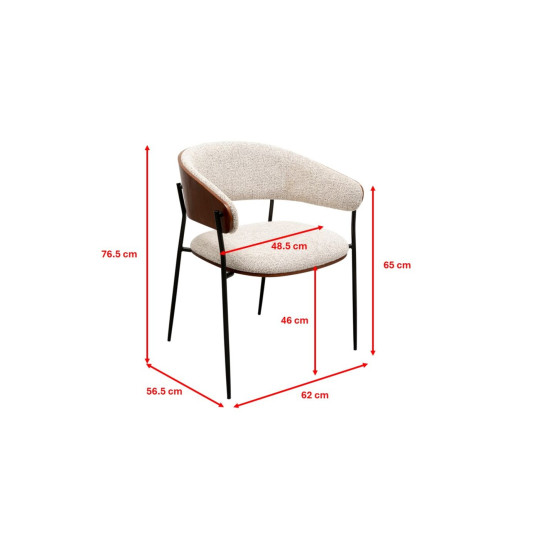 Chair with Armrest Cindy