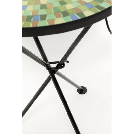 Side Table Clack Mosaic Green Blue Ø35cm