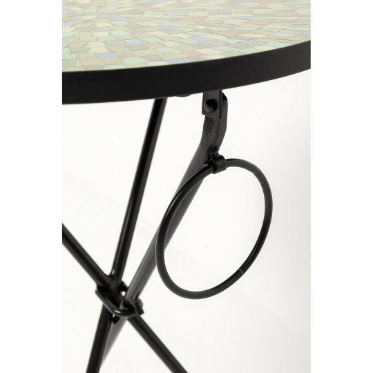 Side Table Clack Mosaic Green Blue Ø35cm