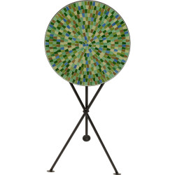Side Table Clack Mosaic Green Blue Ø35cm