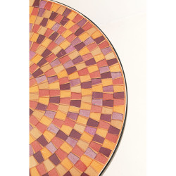 Side Table Clack Mosaic Red Ø35cm