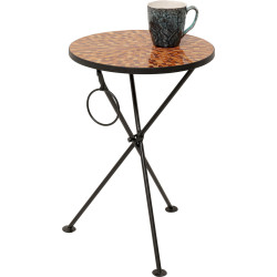 Side Table Clack Mosaic Orange Ø35cm
