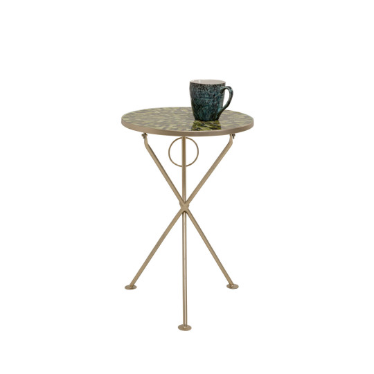 Side Table Clack Mosaic Olive Ø35cm