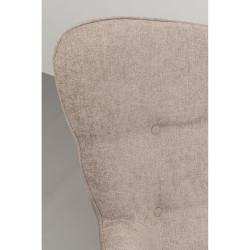 Armchair Black Vicky Light Brown