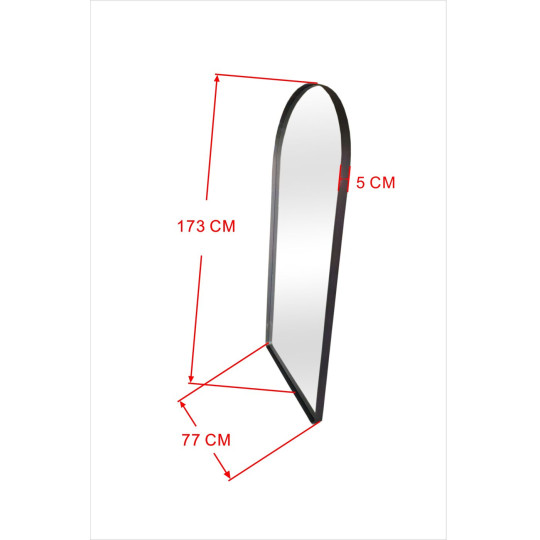 Mirror Bella Black 77x173cm