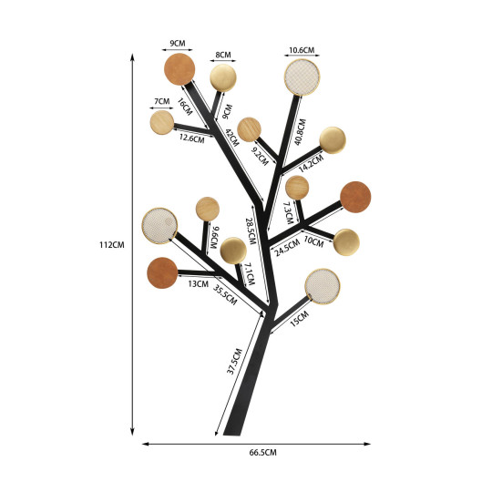 Coat Rack Bubble Tree Metallic 112cm