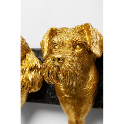 Coat Rack Dog Family Gold 31cm