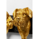 Coat Rack Dog Family Gold 31cm