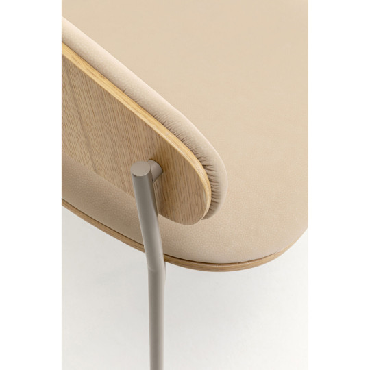 Chair with Armrest Cindy Greige