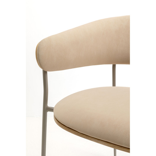 Chair with Armrest Cindy Greige