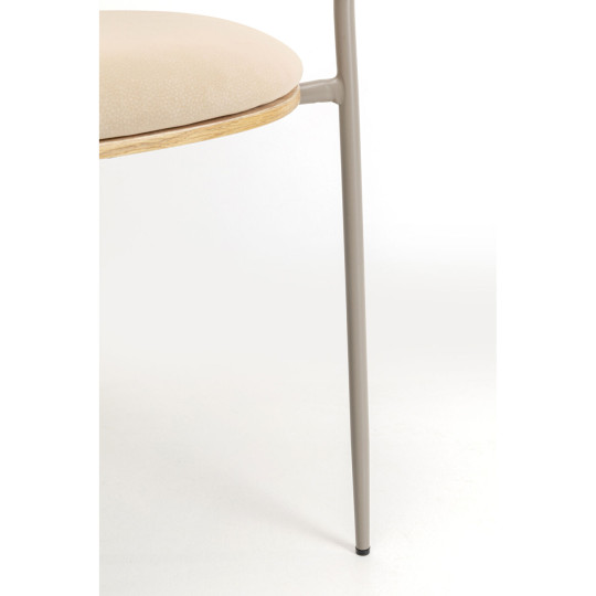 Chair with Armrest Cindy Greige