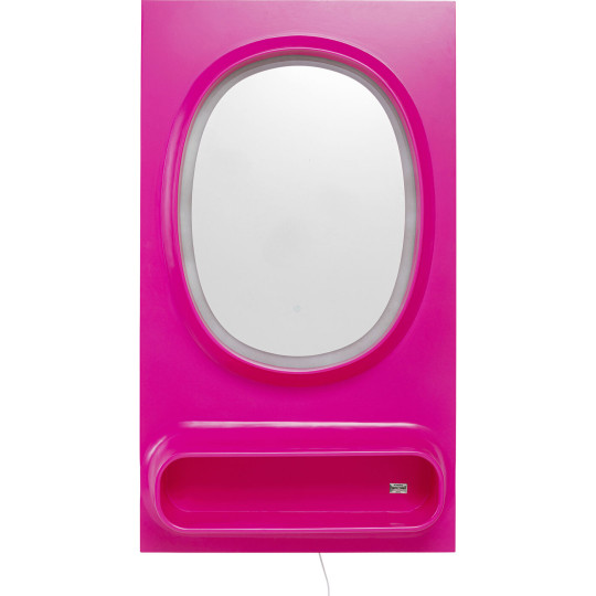 Wall Mirror Aero LED Pink 80x141cm