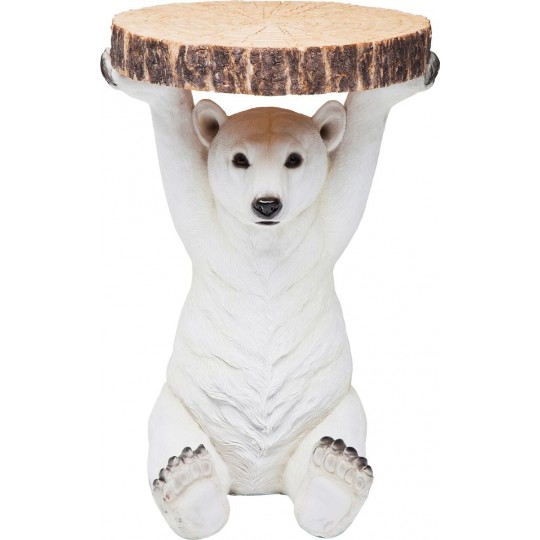 Mesa de Apoio Animal Polar Bear Ø37cm Mesa de Apoio Animal Polar Bear Ø37cm