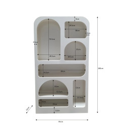 Shelf Paco White 95x180cm