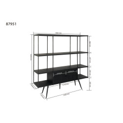 Shelf Cosy Sixties Black 180x183cm